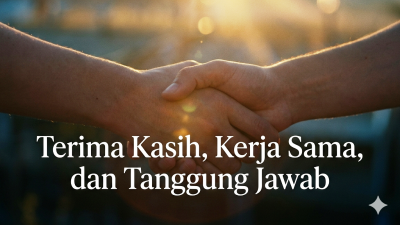 Terima kasih atas kerja sama yang berlangsung penuh tanggung jawab.
